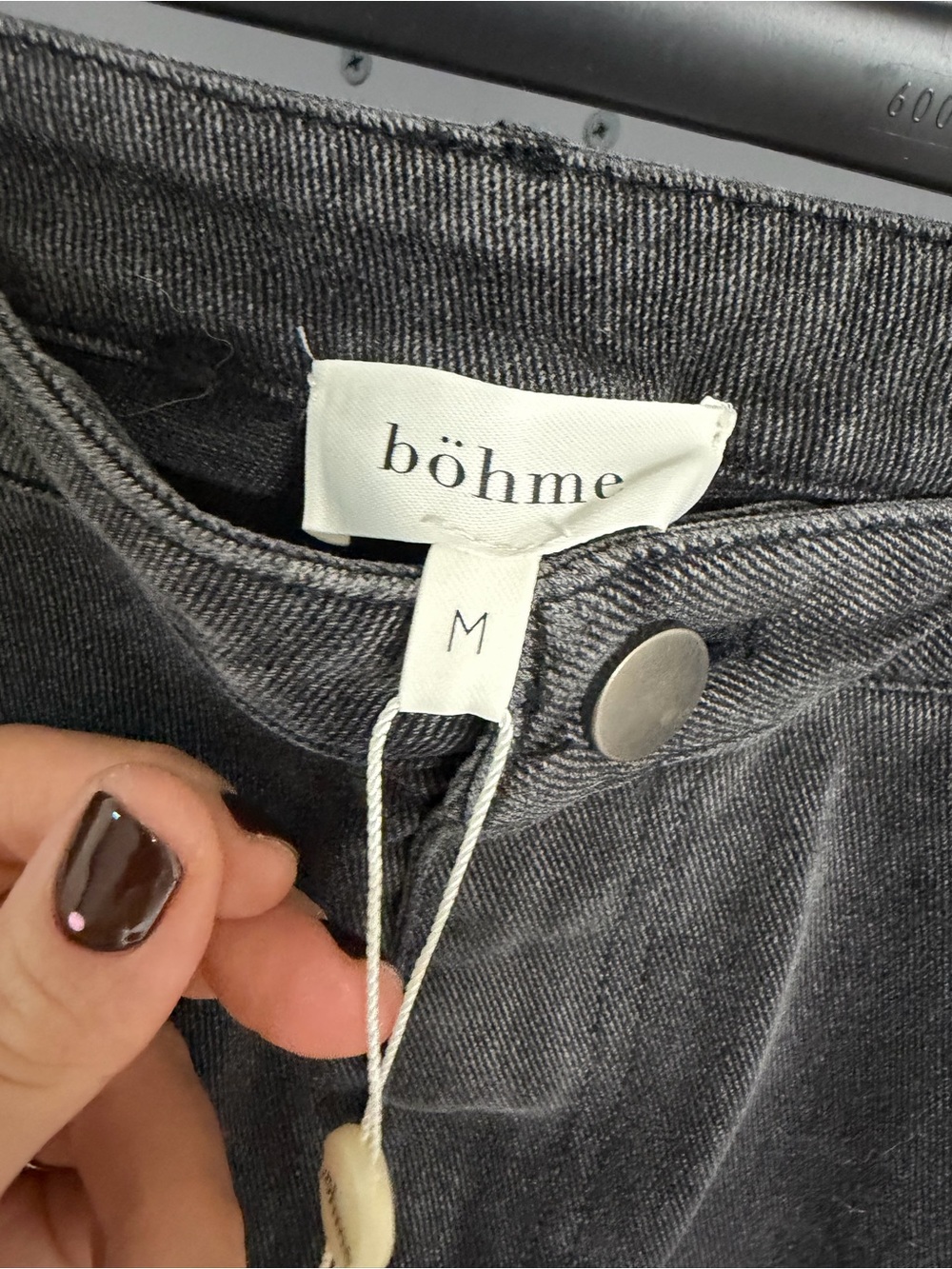 Bohme Embroidered Flare Jeans - Dark Gray - Picture 4 of 8